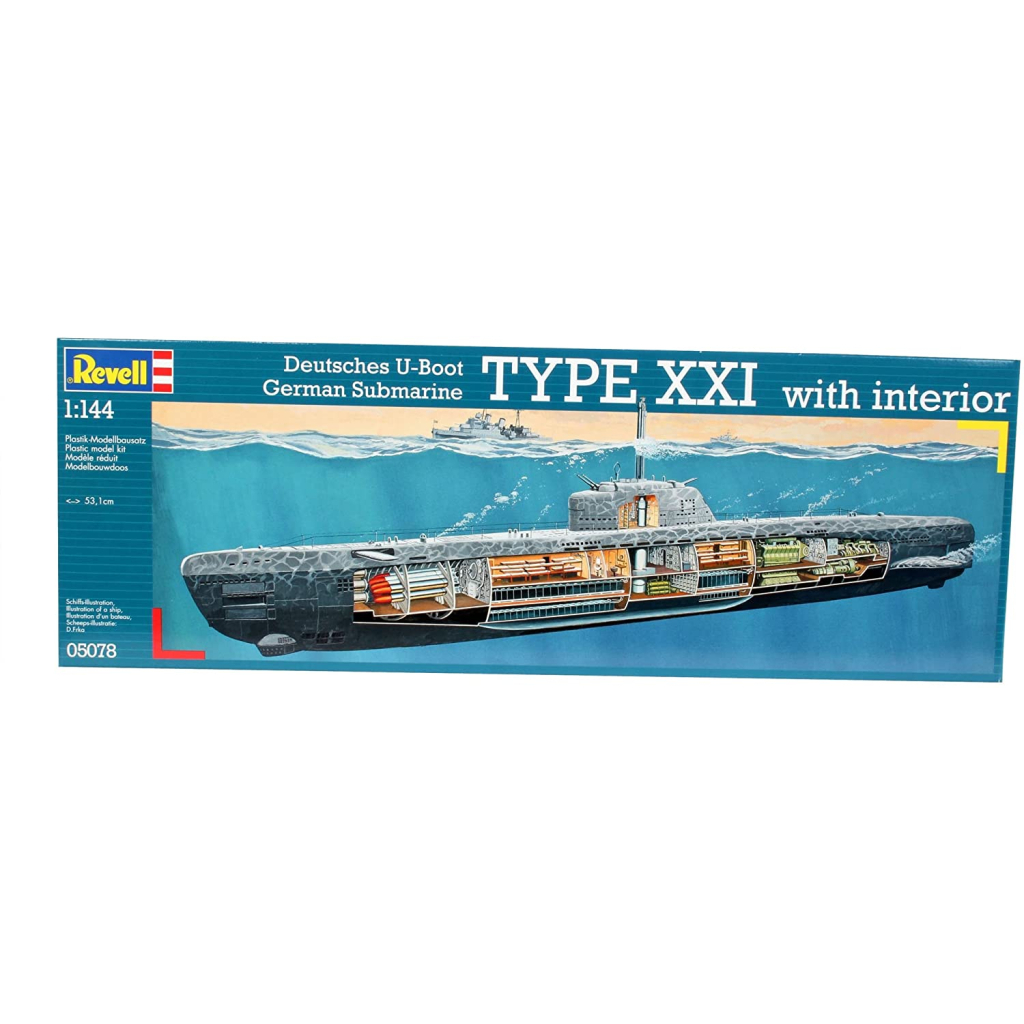 Збірна модель Revell Підводний човен Type XXI з інтер'єром, рівень 4, 1:72 (RVL-05078) - зображення 6
