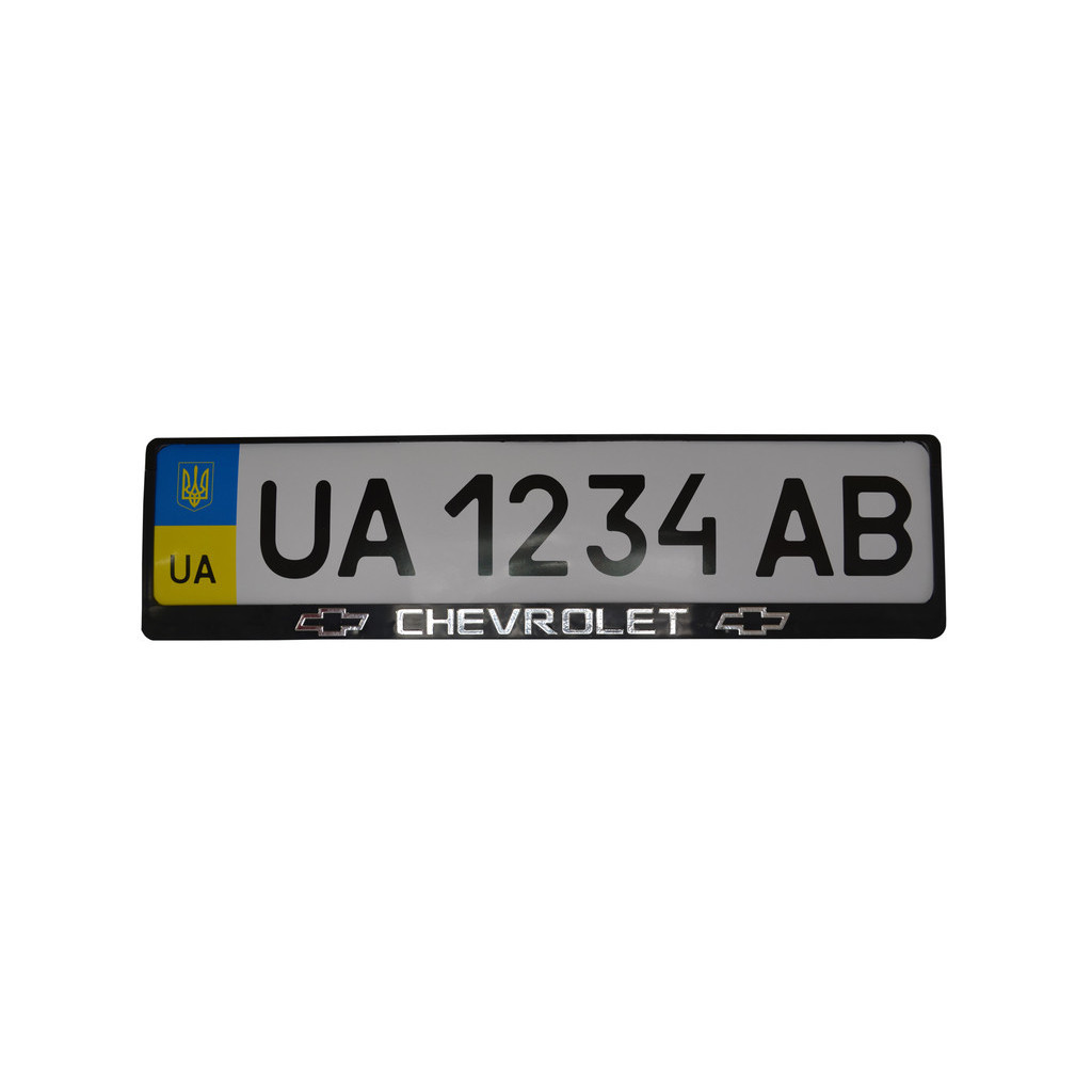 Рамка номерного знака CarLife пластик з об'ємними літерами Chevrolet (2шт) (24-002) - зображення 1