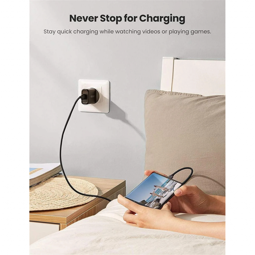 Зарядний пристрій Ugreen CD122 18W USB QC 3.0 Charger (Black) (70273) - зображення 4