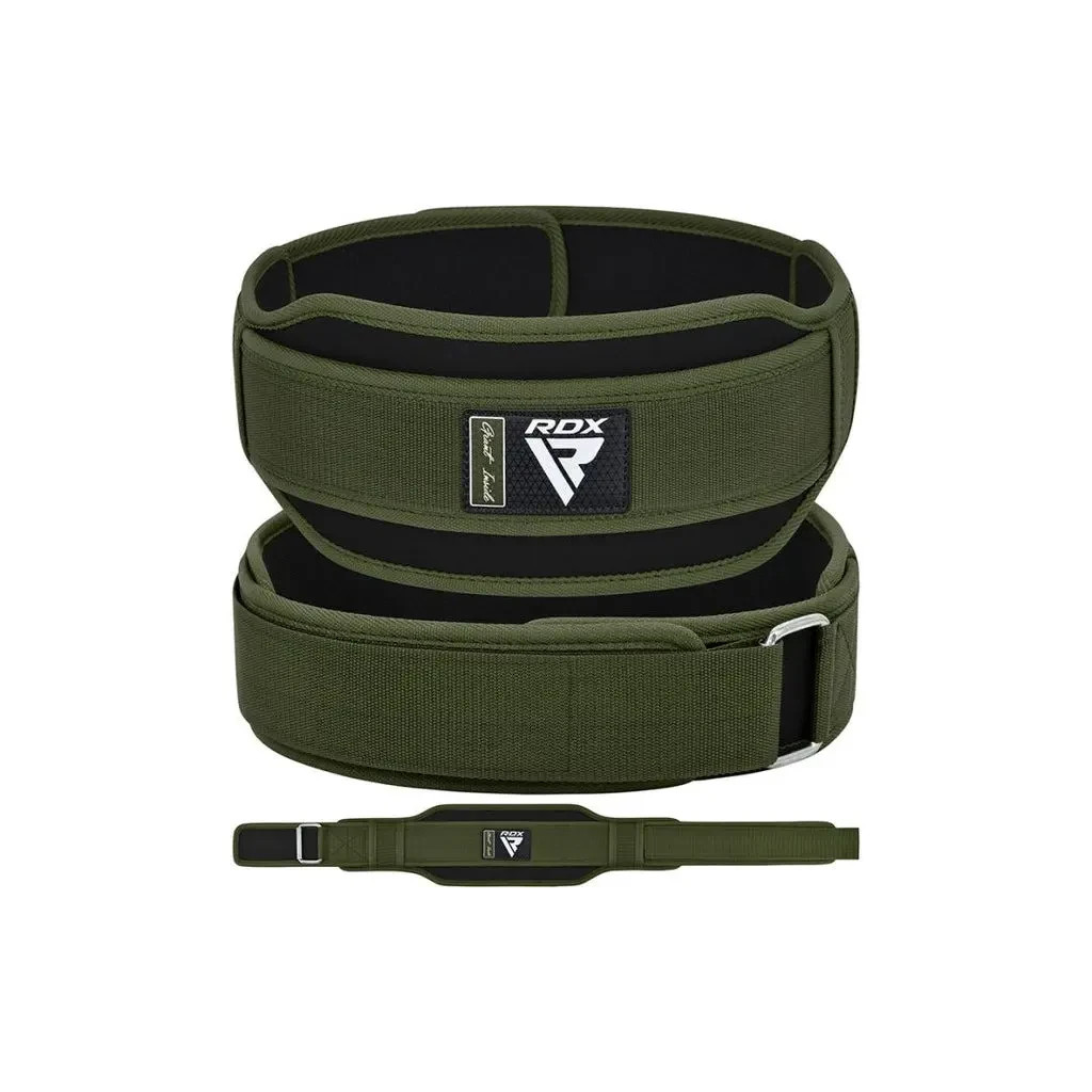 Атлетичний пояс RDX RX5 Double Belt неопреновий Army Green S (WBD-RX5AG-S) - изображение 2