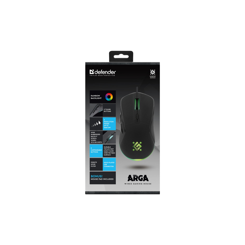 Мишка Defender Arga GM-049 USB Black (52049) - зображення 4