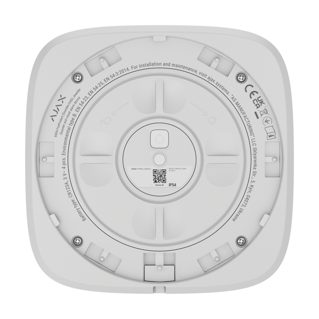 Сирена Ajax EN54 FireProtect Sounder white - зображення 3