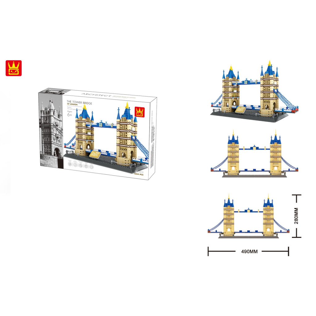 Конструктор Wange Тауерський міст, Лондон, Англія (WNG-Tower-Bridge) - зображення 5