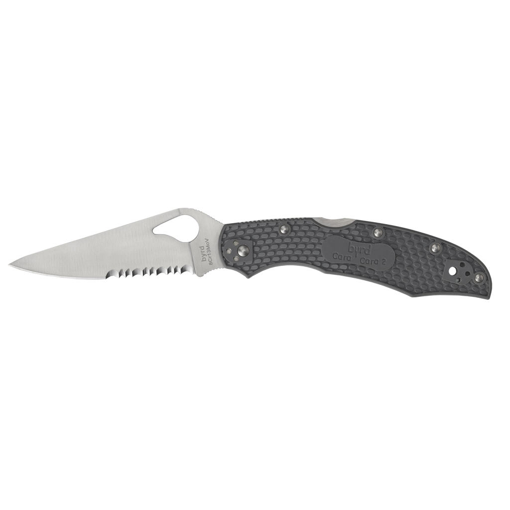 Ніж Spyderco Byrd Cara Cara 2 Serrator Grey (BY03PSGY2) - зображення 1
