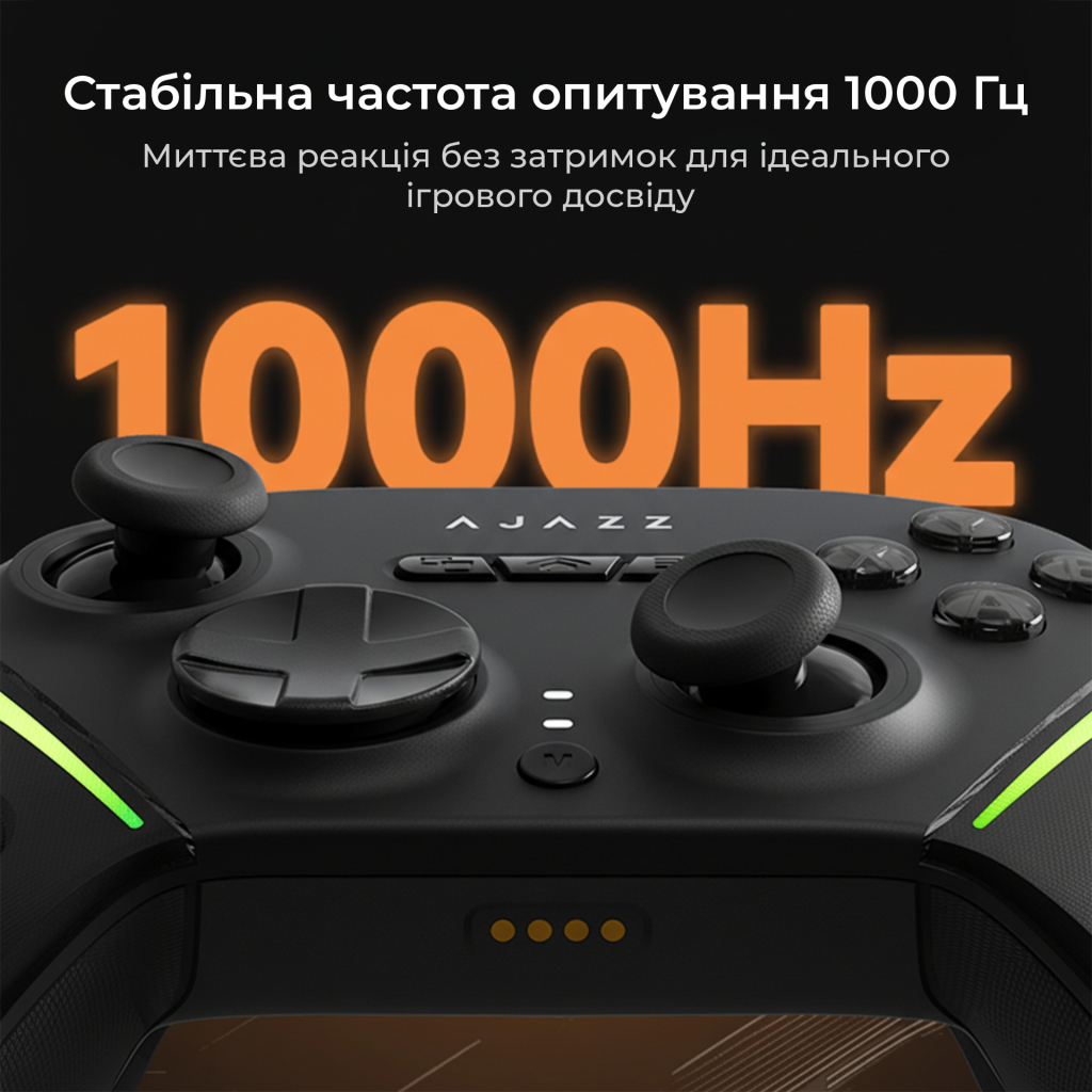 Геймпад Ajazz GP100 2.4G/BT/USB Switch/PC/iOS/Android RGB Black (GP100-B) - зображення 11