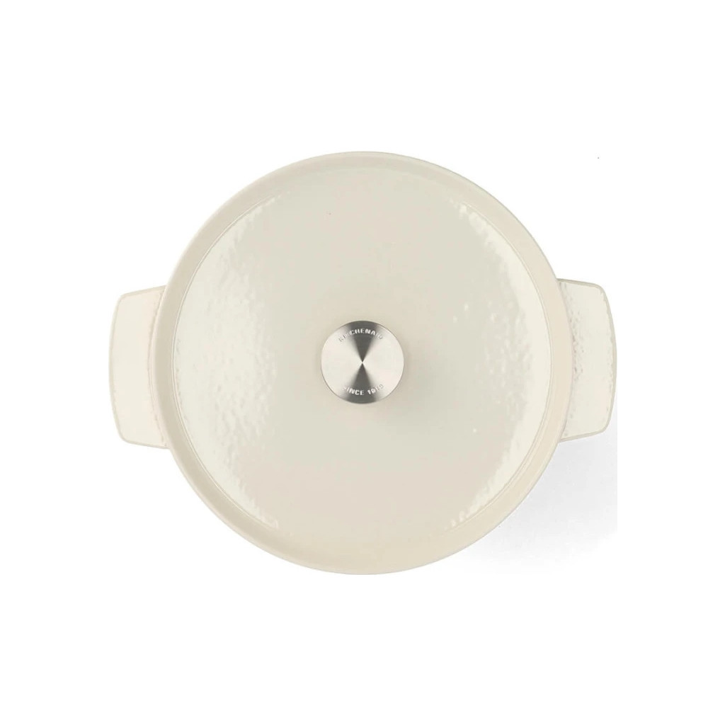 Каструля KitchenAid чавунна з кришкою 5,2 л Мигдалевий крем (CC006059-001) - зображення 4