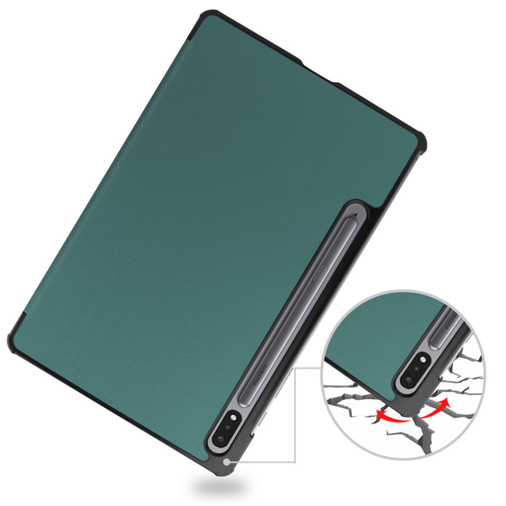Чохол до планшета BeCover Smart Case Samsung Tab S9 Plus (SM-X810/SM-X816)/S9 FE Plus (SM-X610/SM-X616) 12.4" Dark Green (710323) - зображення 6
