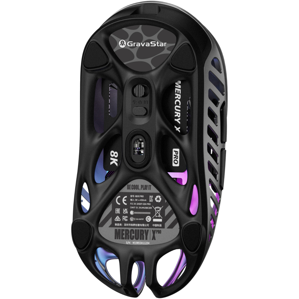 Мишка GravaStar Mercury X Pro 8K Wireless/Bluetooth/USB Grey (GSXPRO_GRY) - зображення 6