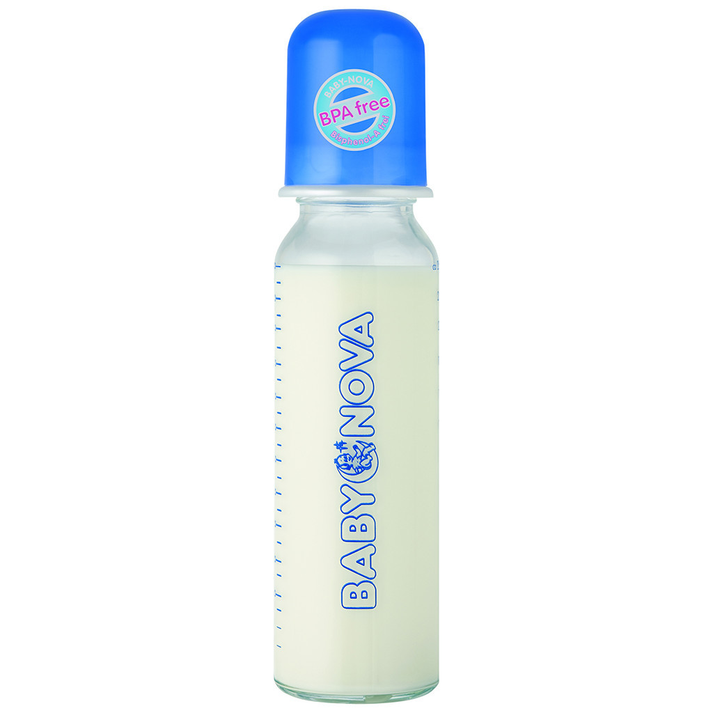 Пляшечка для годування Baby-Nova скляна 250 мл (3960300) - зображення 1