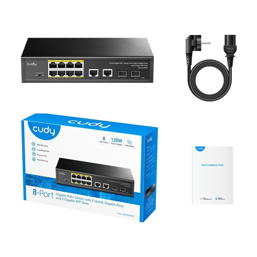 Комутатор мережевий Cudy GS1010PS2(120W) - зображення 3