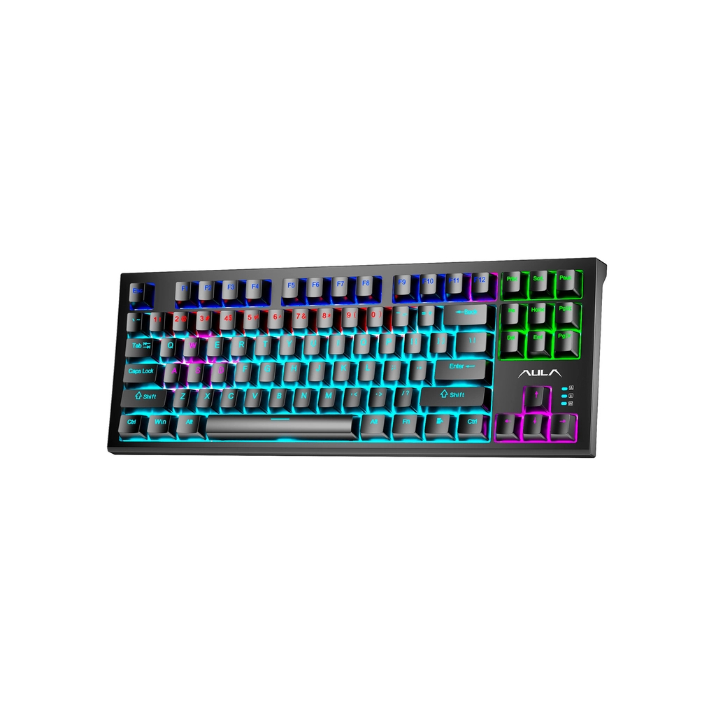 Клавіатура Aula F3032 Keycaps plus 21 Dark Yellow Keys KRGD Brown USB UA Black (6948391201740) - зображення 3