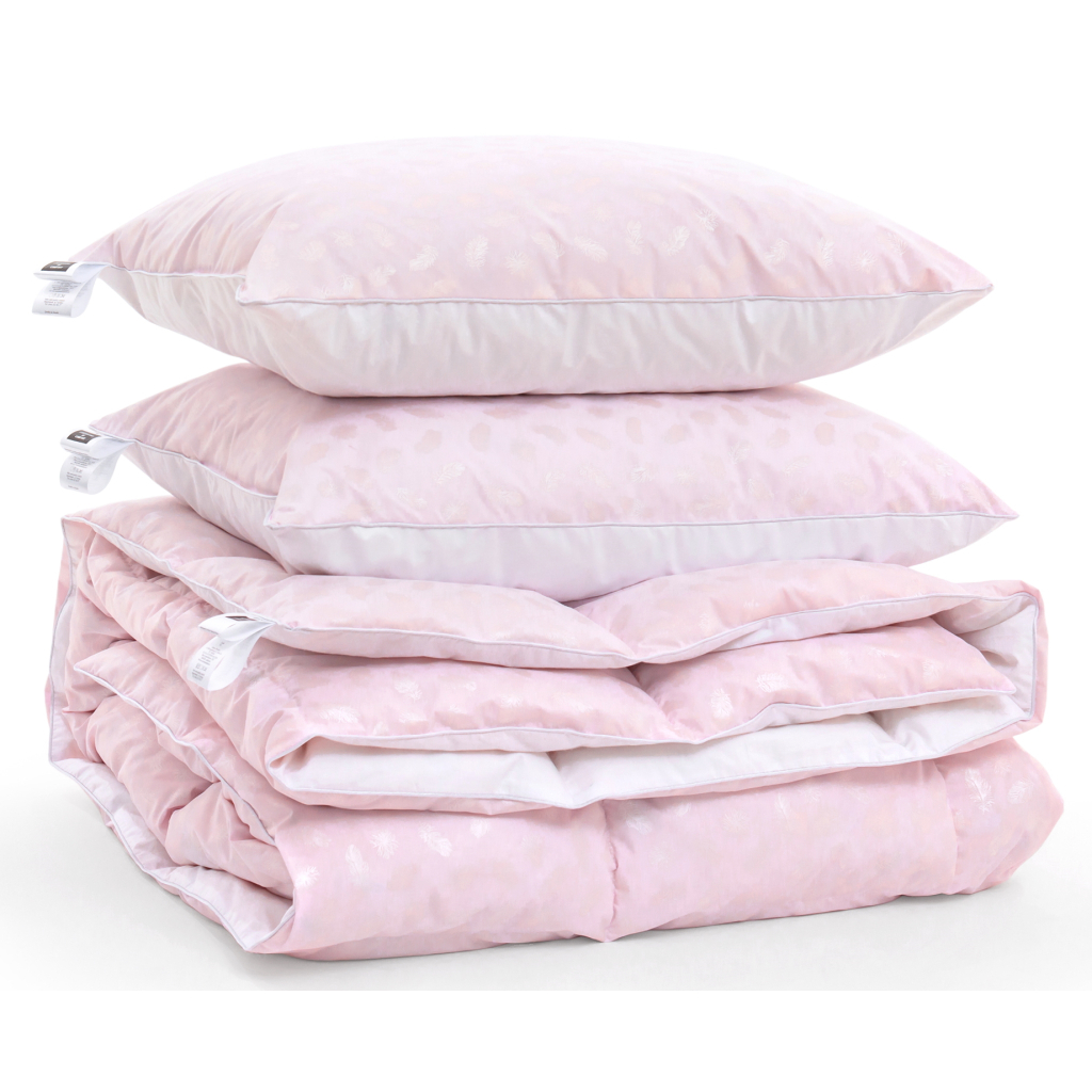 Ковдра MirSon Набір №2169 Bio-Pink Зима 90% пух 200х220 + подушки (2200003025613) - зображення 3
