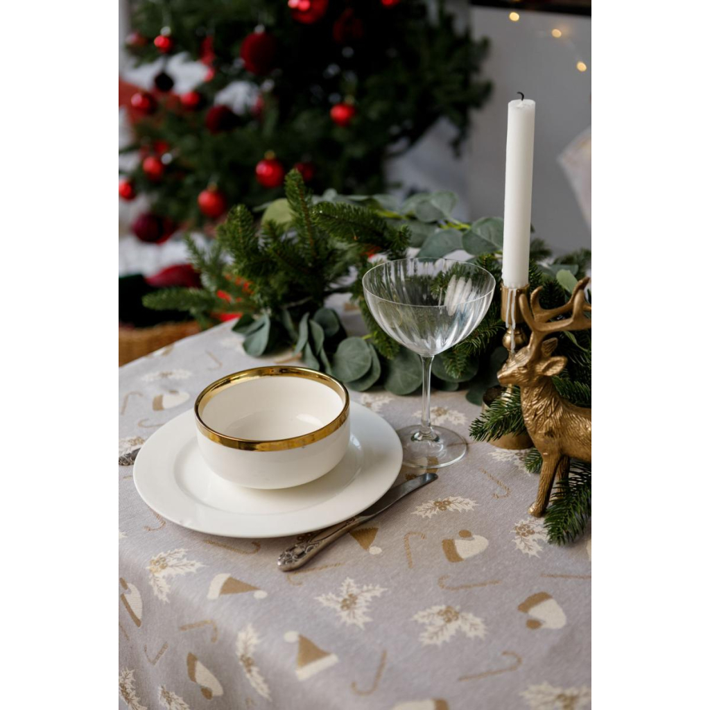 Скатертина Прованс Шапочки на бежевому 136х220 см (036560) - зображення 8