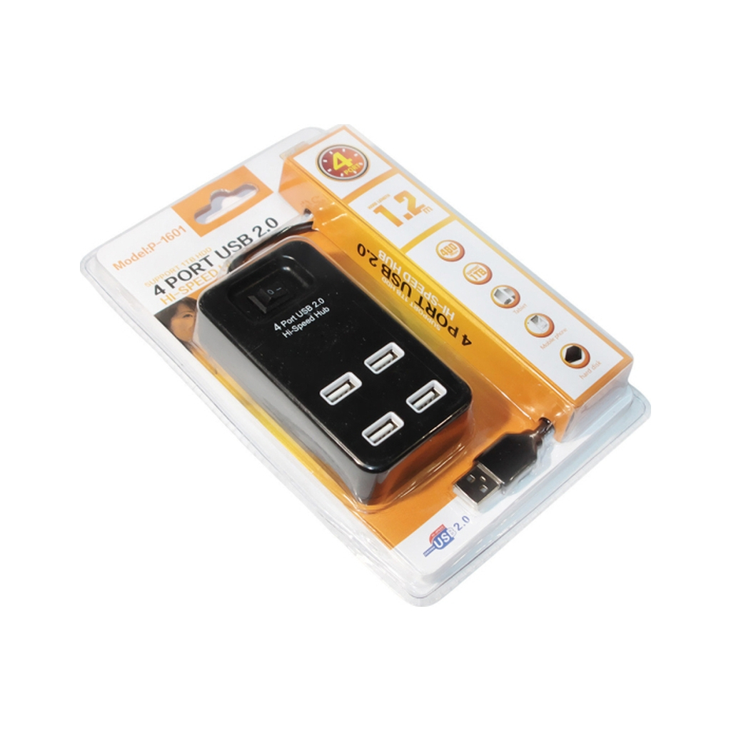 Концентратор Voltronic USB 2.0 to 4xUSB black (YT-HWS4-B) - зображення 4