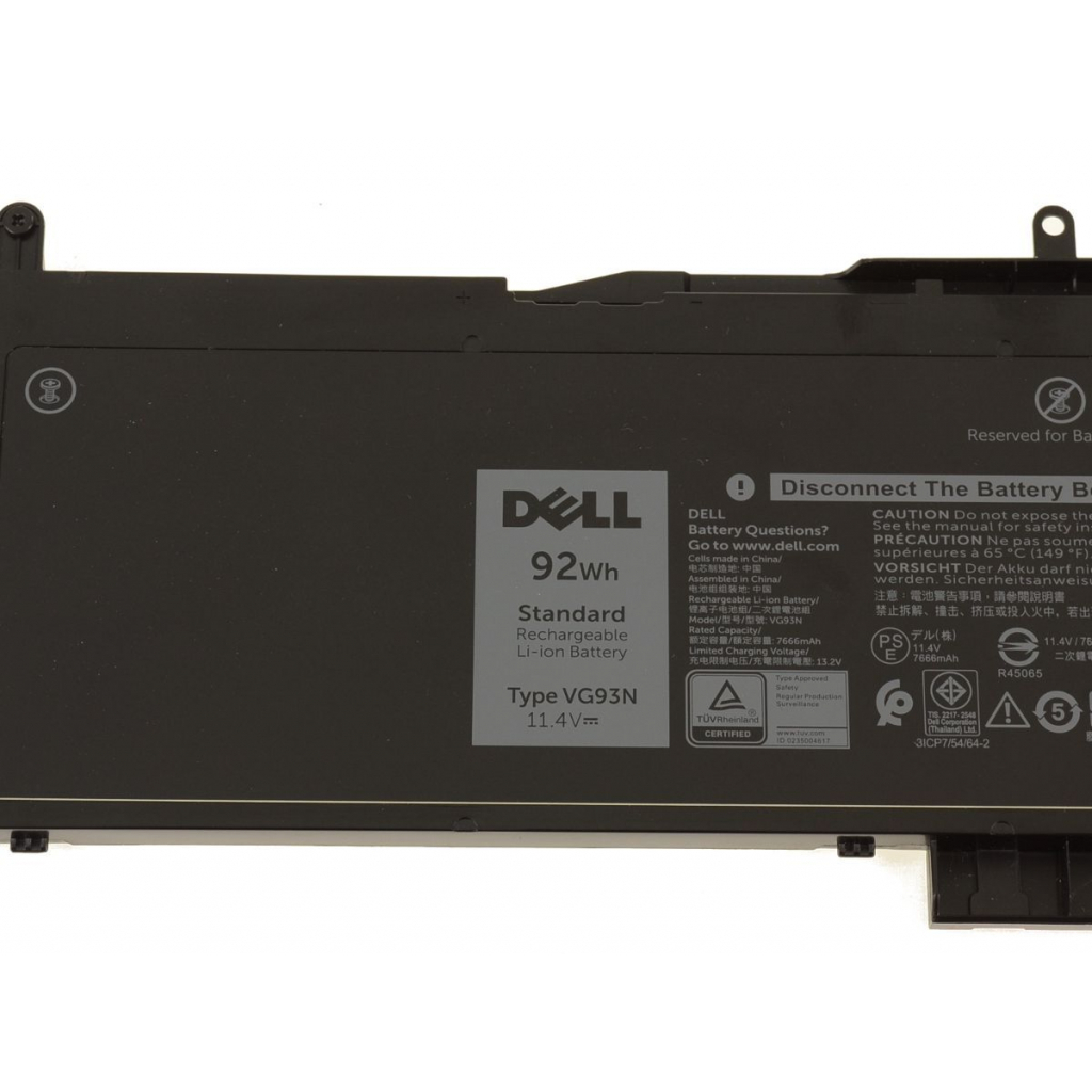 Акумулятор до ноутбука Dell Latitude 5580 (long), VG93N, 92Wh (7666mAh), 6cell, 11.4V, L (A47605) - зображення 2