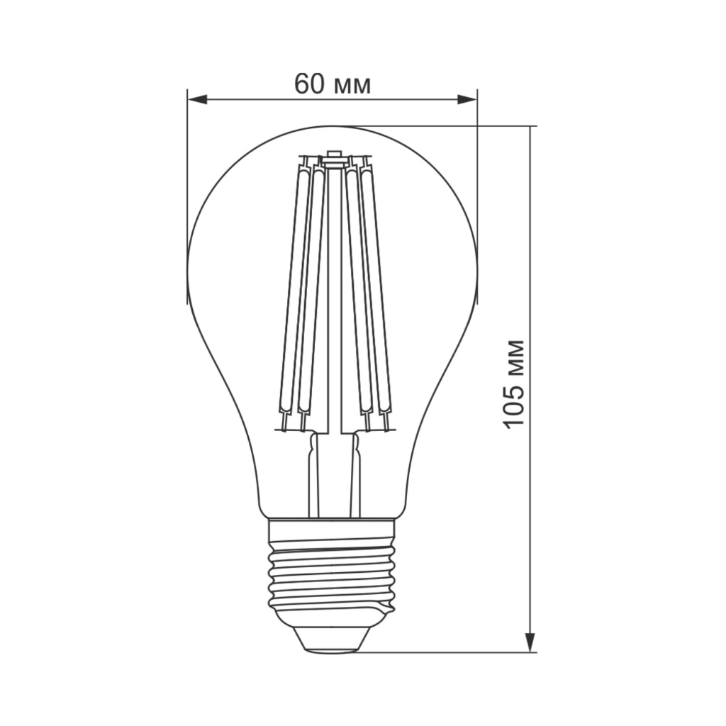 Лампочка TITANUM Filament A60 7W E27 2200K бронза (TLFA6007272A) - изображение 3