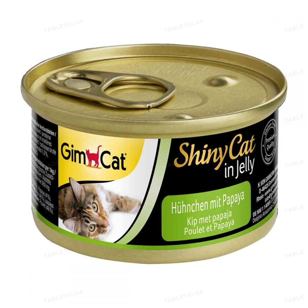 Консерви для котів GimCat Shiny Cat З куркою та папайєю 70 г (4002064413587) - зображення 1