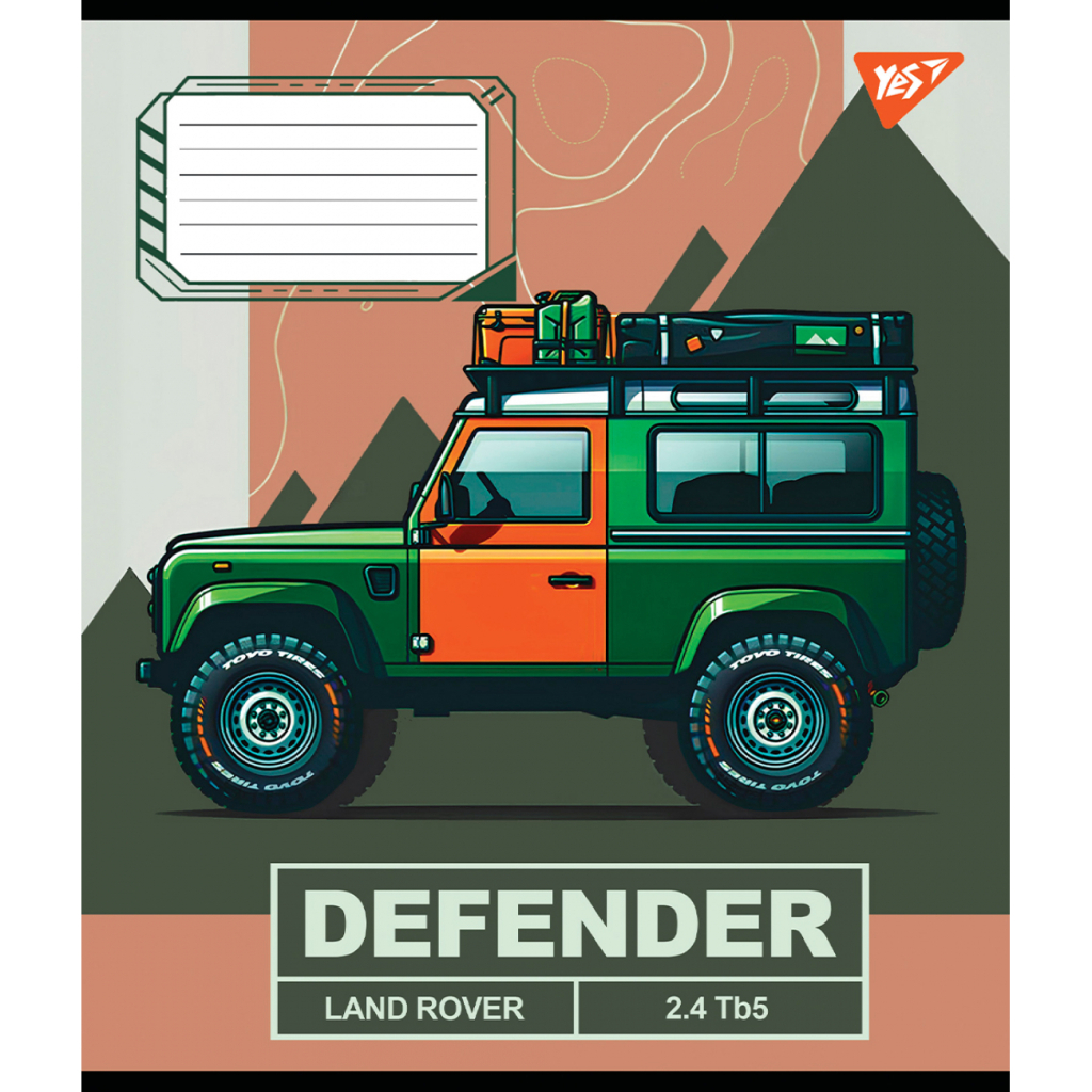 Зошит Yes Off road vehicle А5 60 аркушів клітинка (767401) - зображення 2