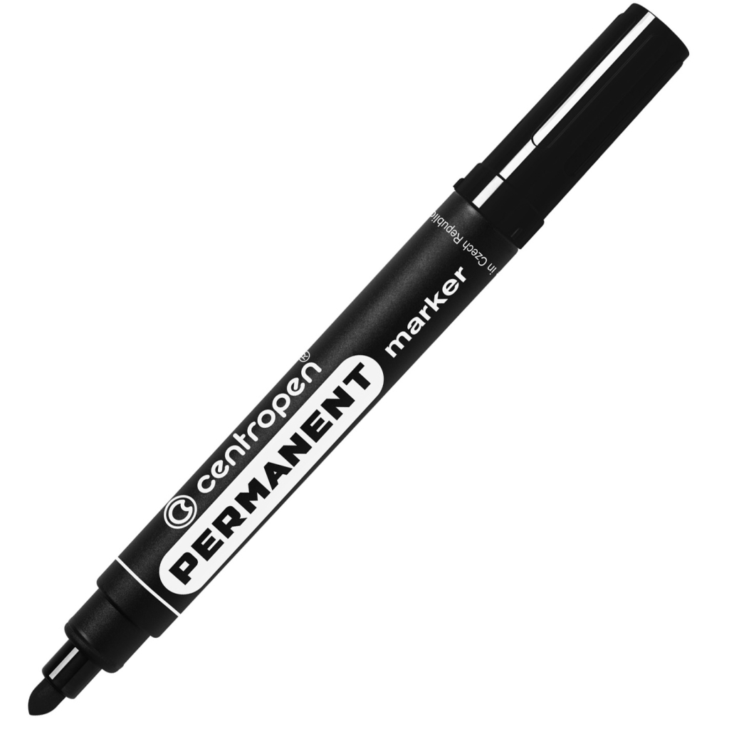 Маркер Centropen Permanent 8566 2,5 мм, round tip, black (8566/01) - зображення 1