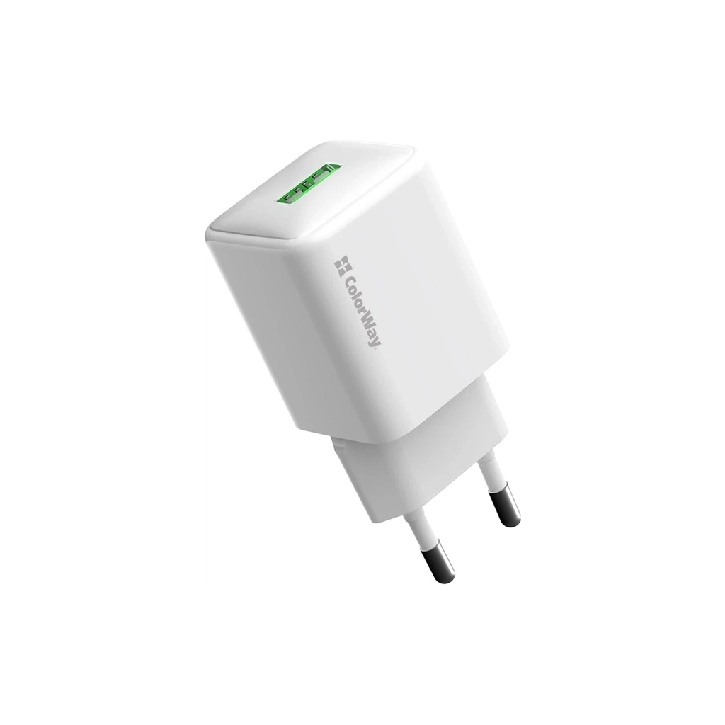 Зарядний пристрій ColorWay USB QC3.0 18W white (CW-CHS063Q-WT) - зображення 3