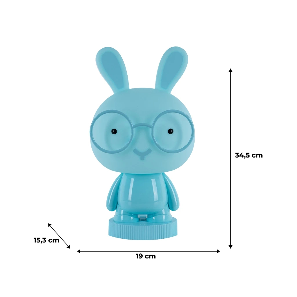 Нічник Kite Світильник LED з акумулятором Bunny, блакитний (K24-490-1-3) - зображення 6