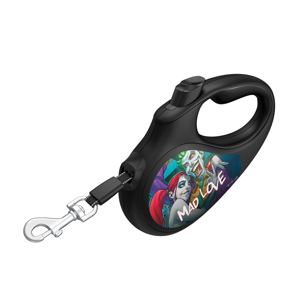 Повідець для собак WAUDOG R-leash "Божевільне кохання" світловідбивна стрічка XS до 12 кг 3 м чорний (8123-1013-01) - зображення 3