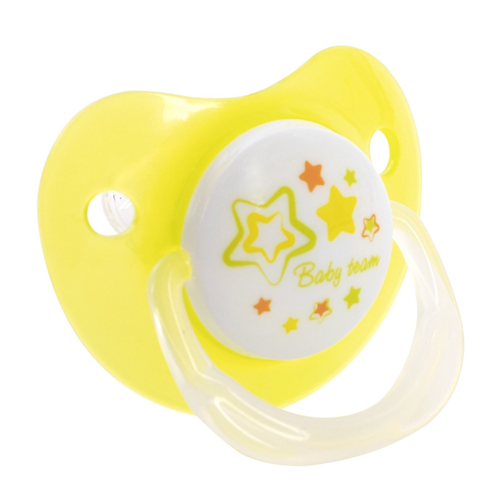 Пустушка Baby Team Силіконова ортодонтична від народження (4824428030014) - зображення 1