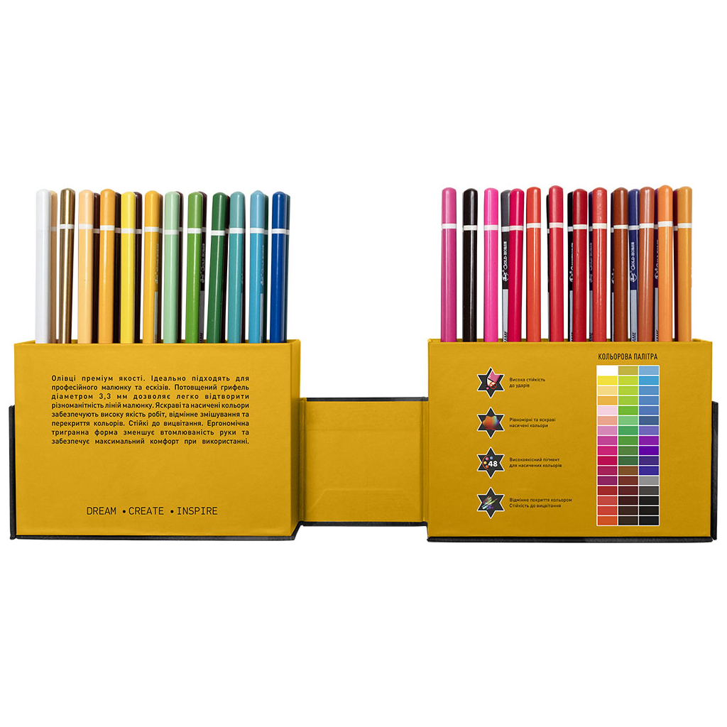 Олівці кольорові Muse Тригранні 48 кольорів (102M-48) - зображення 2