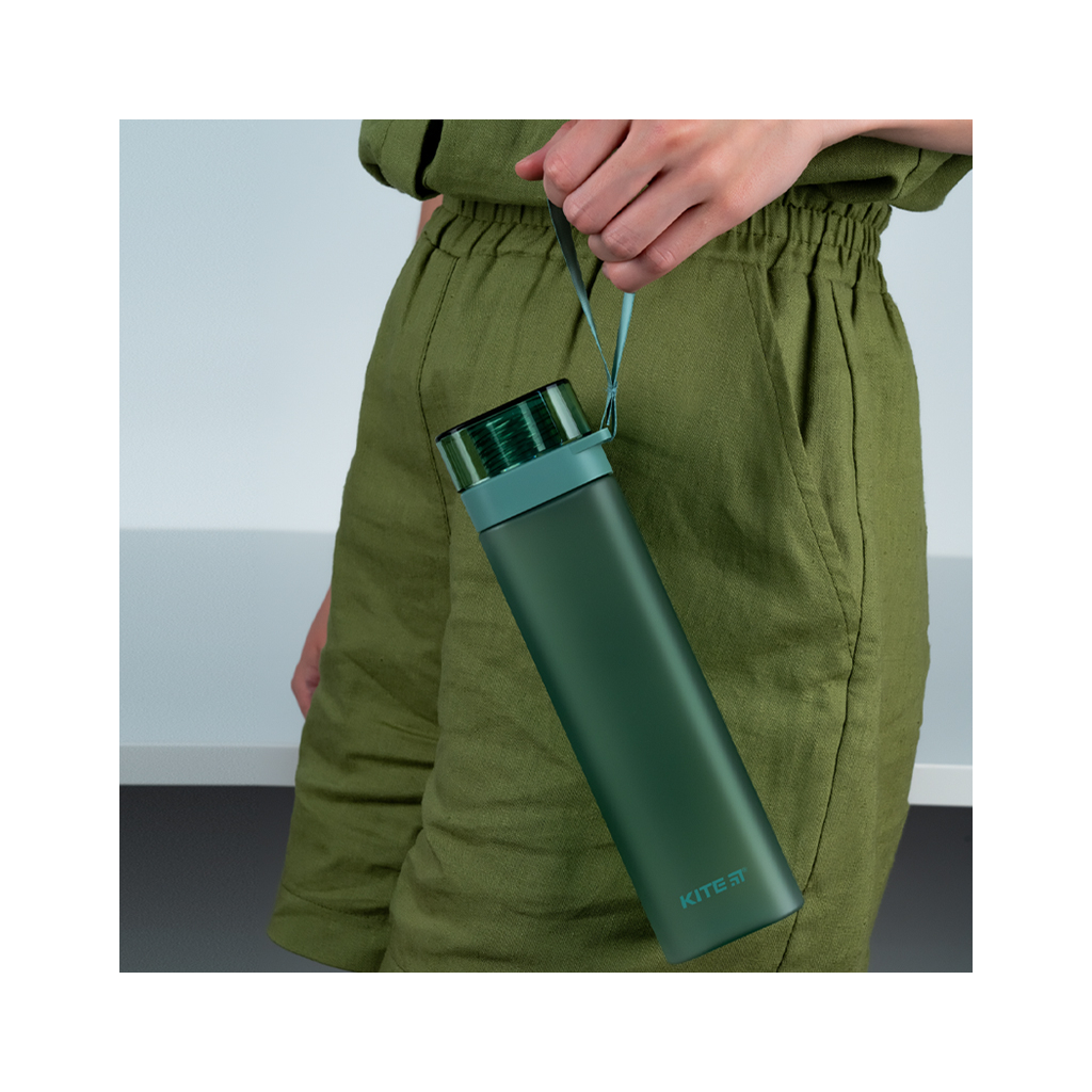 Поїльник-непроливайка Kite квадратна, 700 мл, зелена (K24-1210-2) - зображення 8