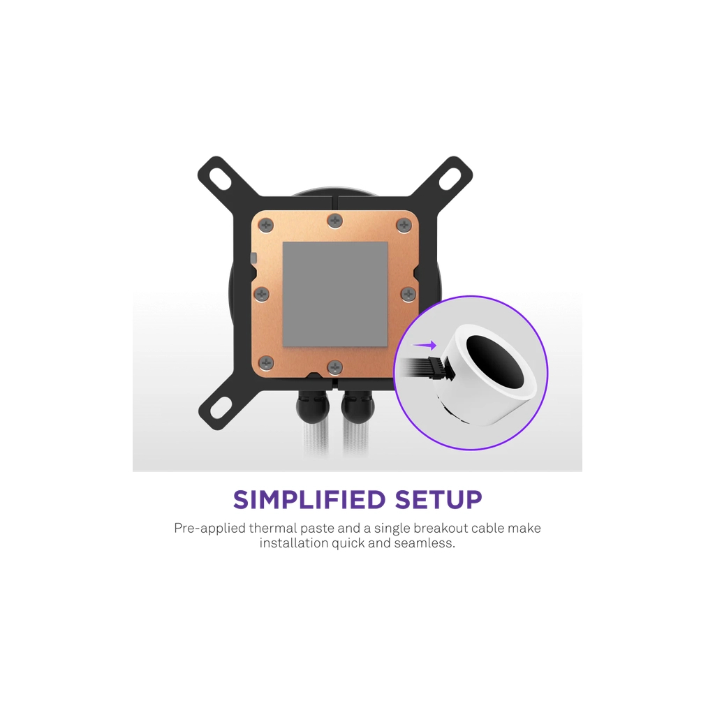 Система рідинного охолодження NZXT Kraken Plus RGB V2-360 mm AIO liquid cooler Wh (RL-KR360-W2) - зображення 4