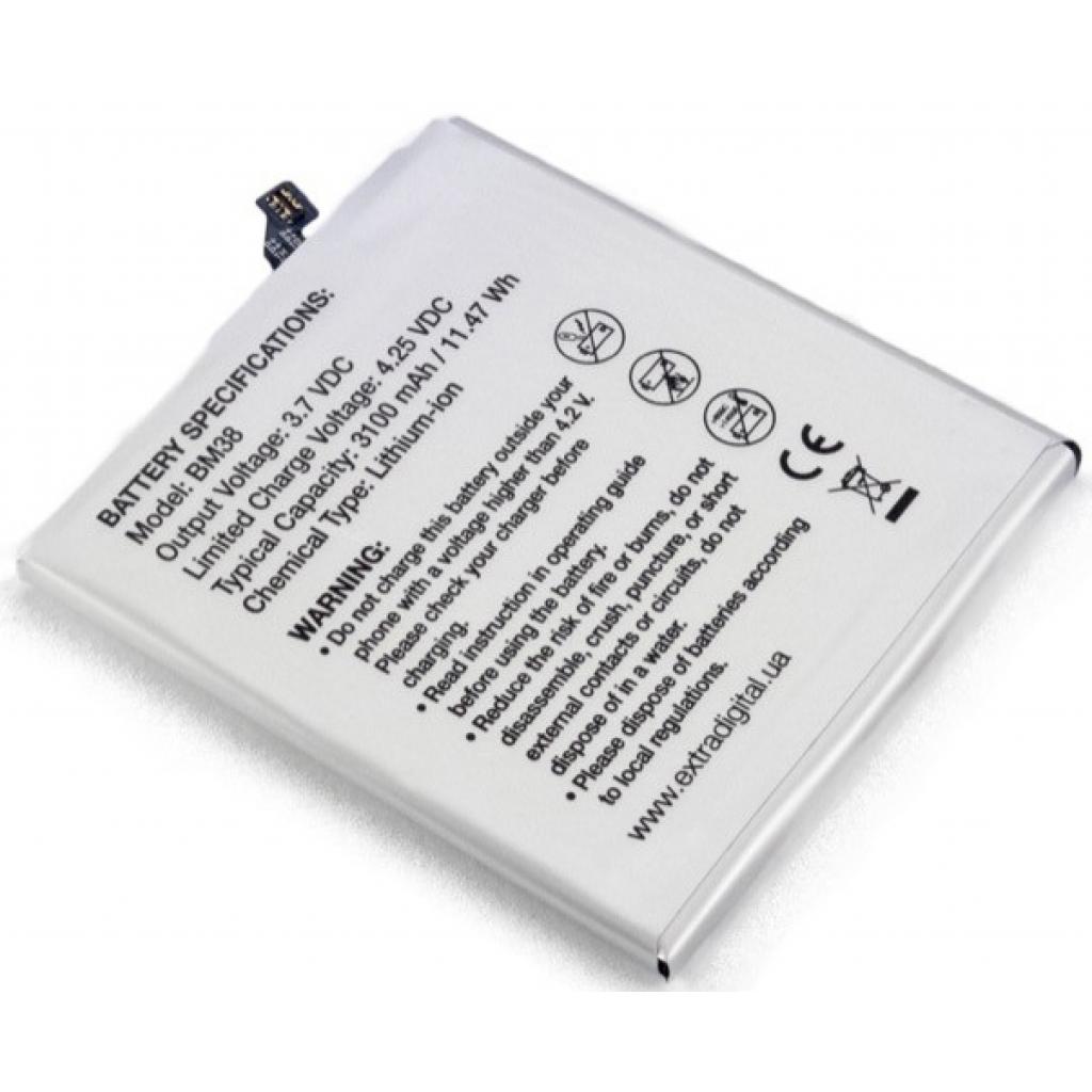 Акумуляторна батарея Extradigital Xiaomi Mi4s (BM38) 3100 mAh (BMX6450) - зображення 4