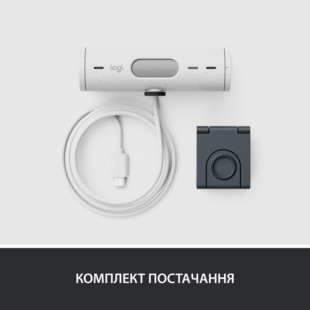 Веб-камера Logitech Brio 500 Off-White (960-001428) - зображення 10