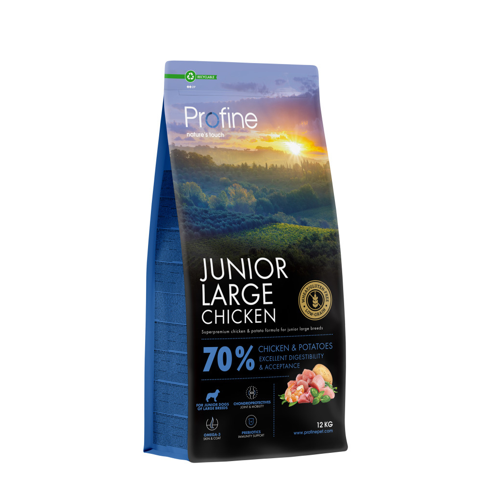 Сухий корм для собак Profine Junior Large Chicken and Potatoes для цуценят та юніорів великих порід 12 кг (8595602569960) - зображення 1