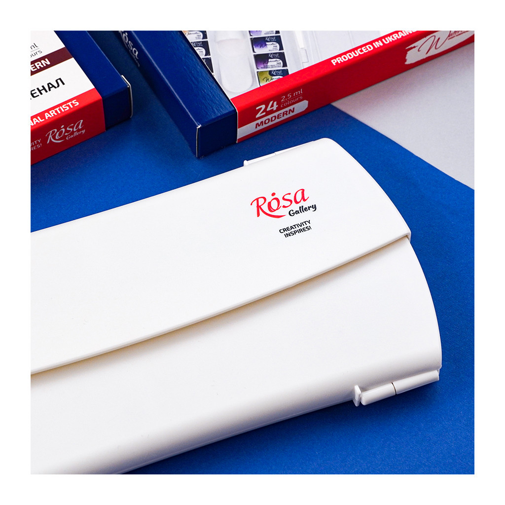 Акварельні фарби Rosa Gallery Modern 24 кольри по 2,5 мл кювет, пенал (4823098541110) - изображение 8