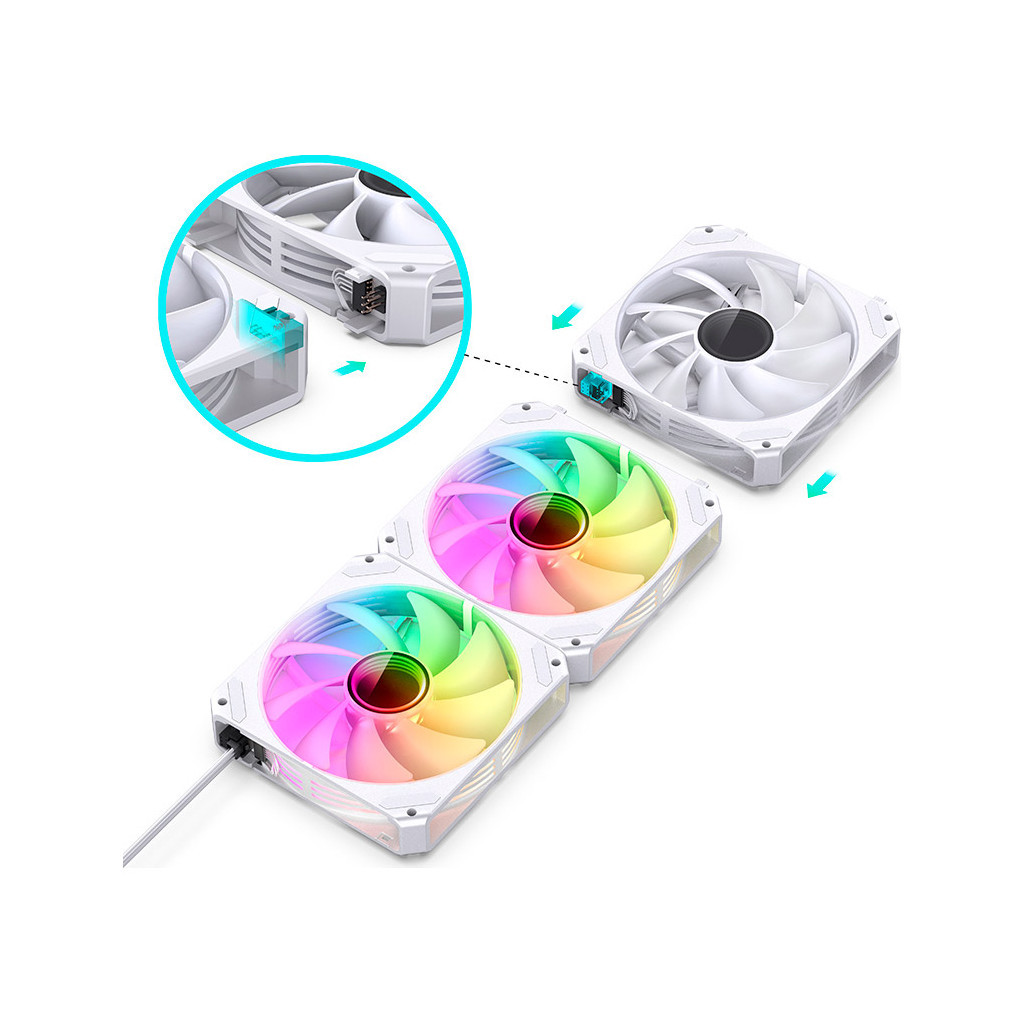 Кулер до корпусу JONSBO ZG-120W White - зображення 2