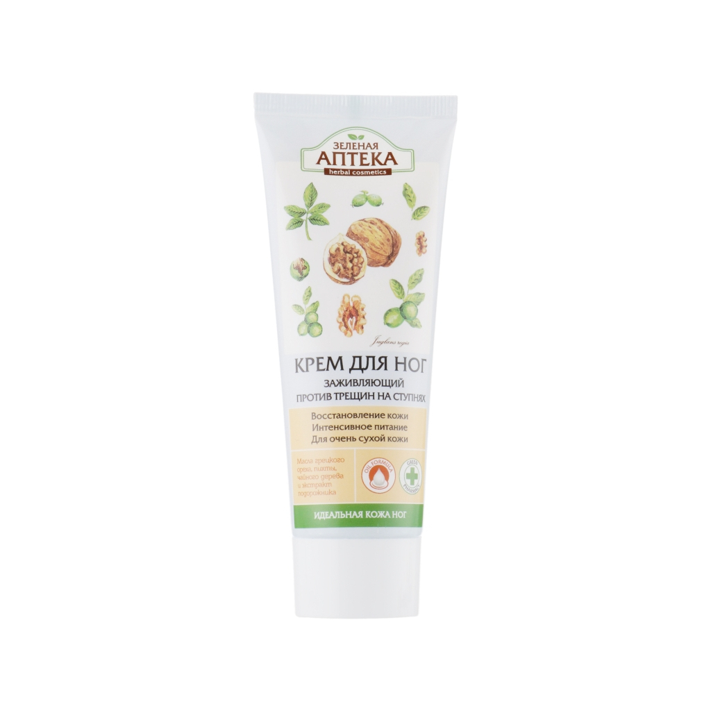 Крем для ніг Зелена Аптека Загоювальний Проти тріщин на ступнях 75 мл (4823015927317) - изображение 1