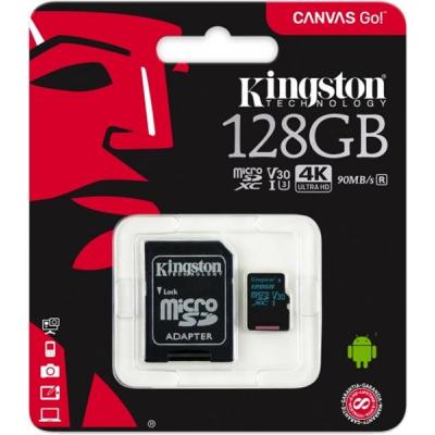 Карта пам'яті Kingston 128GB microSDXC class 10 UHS-I U3 Canvas Go (SDCG2/128GB) - зображення 3