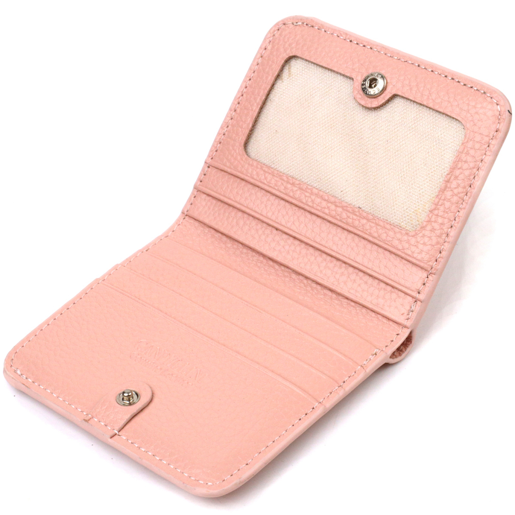 Гаманець Canpellini З натуральної шкіри флотар Рожевий (21797) - зображення 5