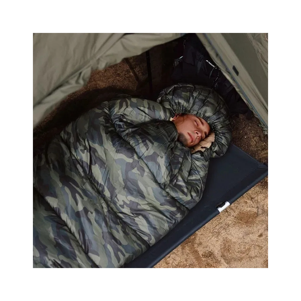 Спальний мішок Naturehike з капюшоном M320 CNK2350WS023, зелений камуфляж, лівий (6975641889199) - зображення 6