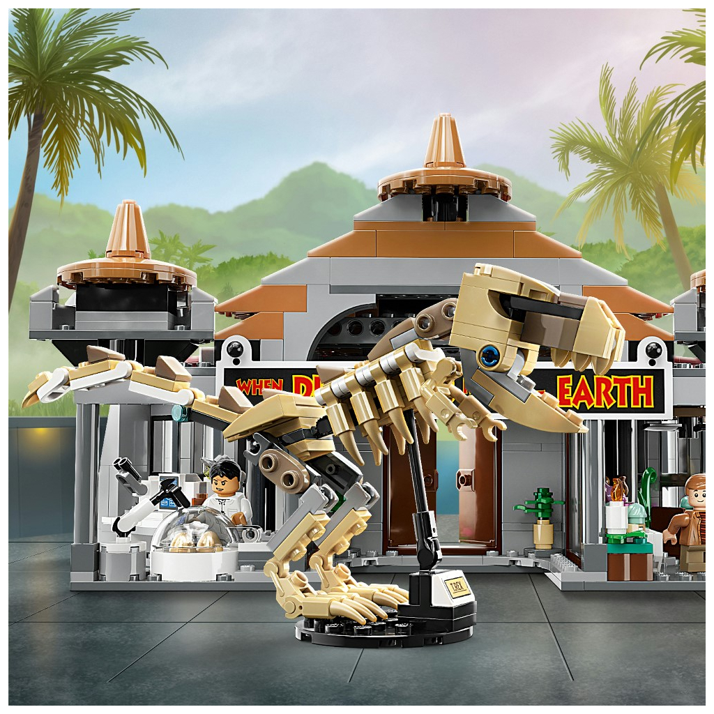 Конструктор LEGO Jurassic World Центр відвідувачів: Атака тиранозавра й раптора 693 деталі (76961) - зображення 7