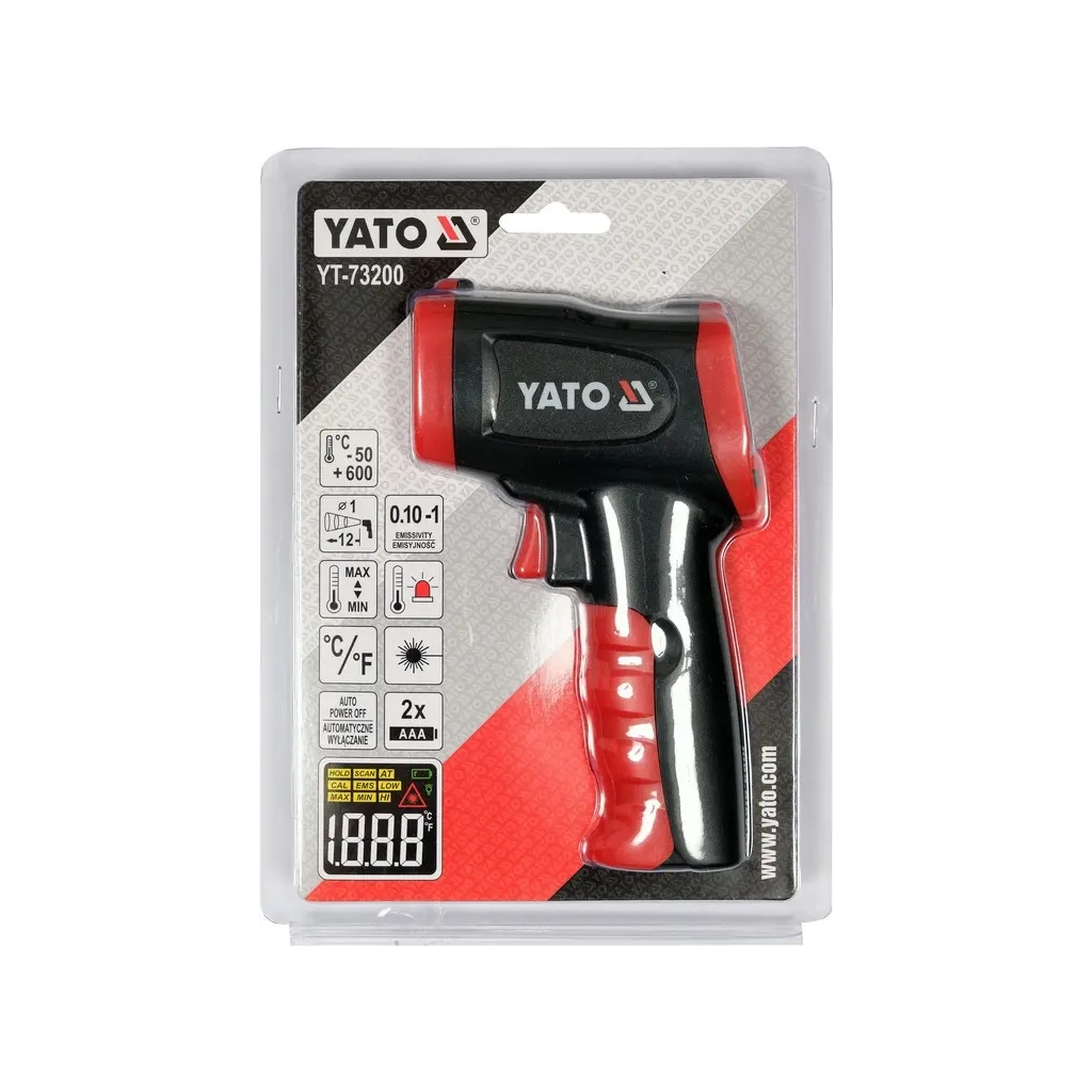 Пірометр Yato YT-73200 -50C +600C (YT-73200) - зображення 5