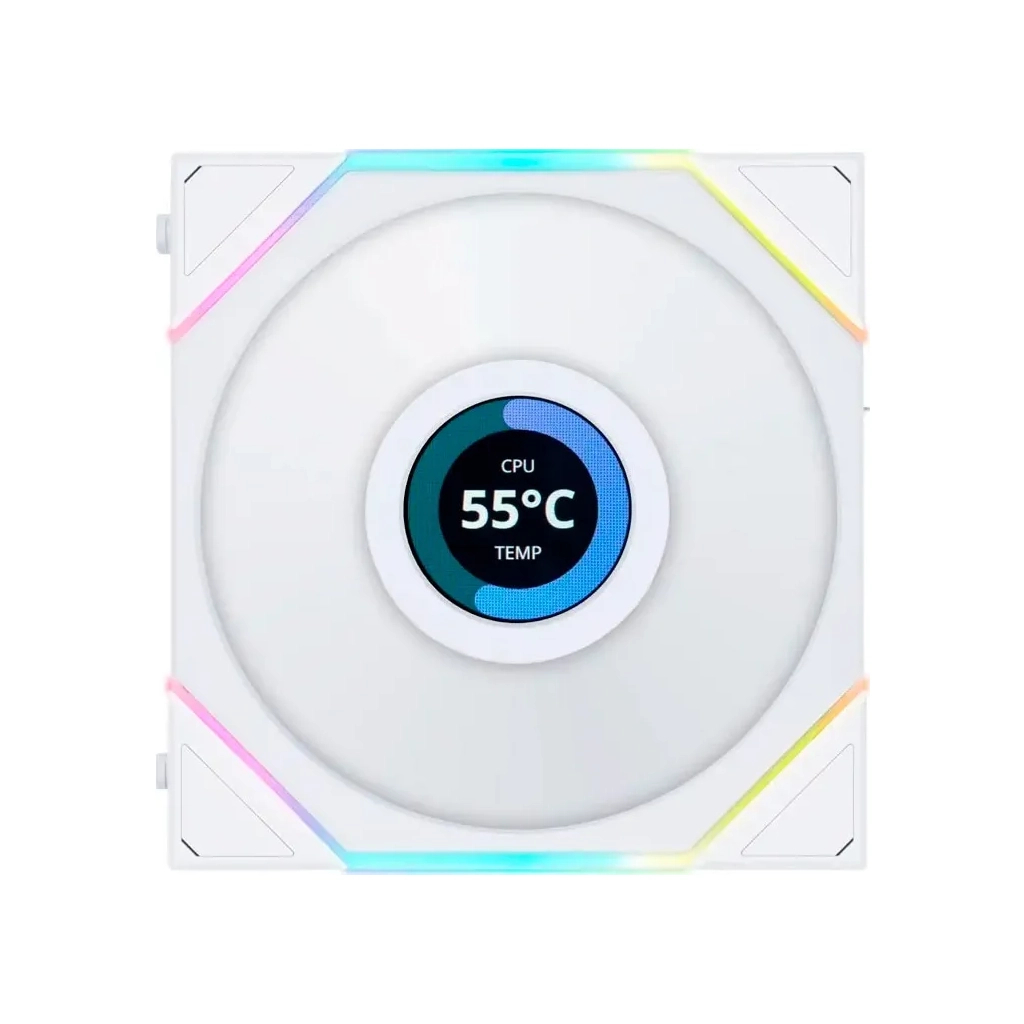 Кулер до корпусу Lian Li Reverse TL LCD 120-3, White (G99.12RTLLCD3W.00) - зображення 5