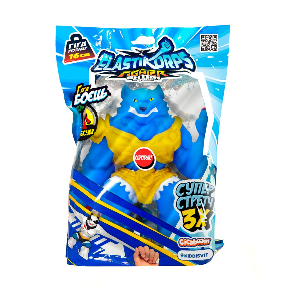 Антистрес Elastikorps Стретч-іграшка серії Extra Force - Вовк Блупус (DAM-2024-16-F-4) - зображення 1