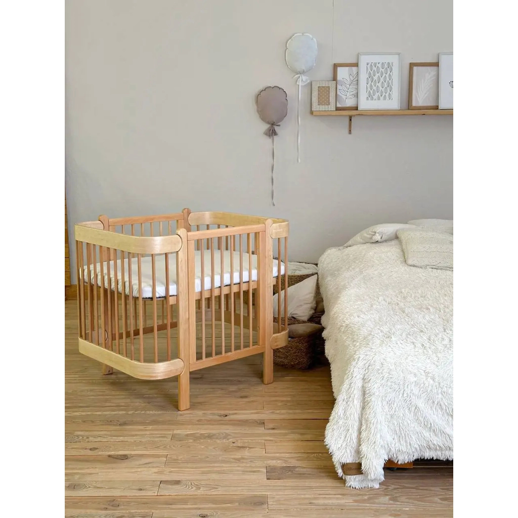 Ліжечко Ingvart трансформер Nika 60 Slim з опускною боковинкою (60х94, 60х120) натуральне (8729001028) - зображення 4