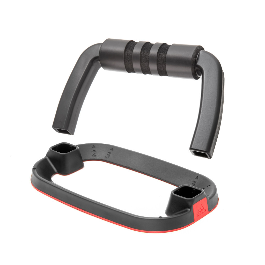 Упори для віджимань Adidas Performance Push Up Bars ADAC-12232 Чорний/Червоний (885652021579) - зображення 10