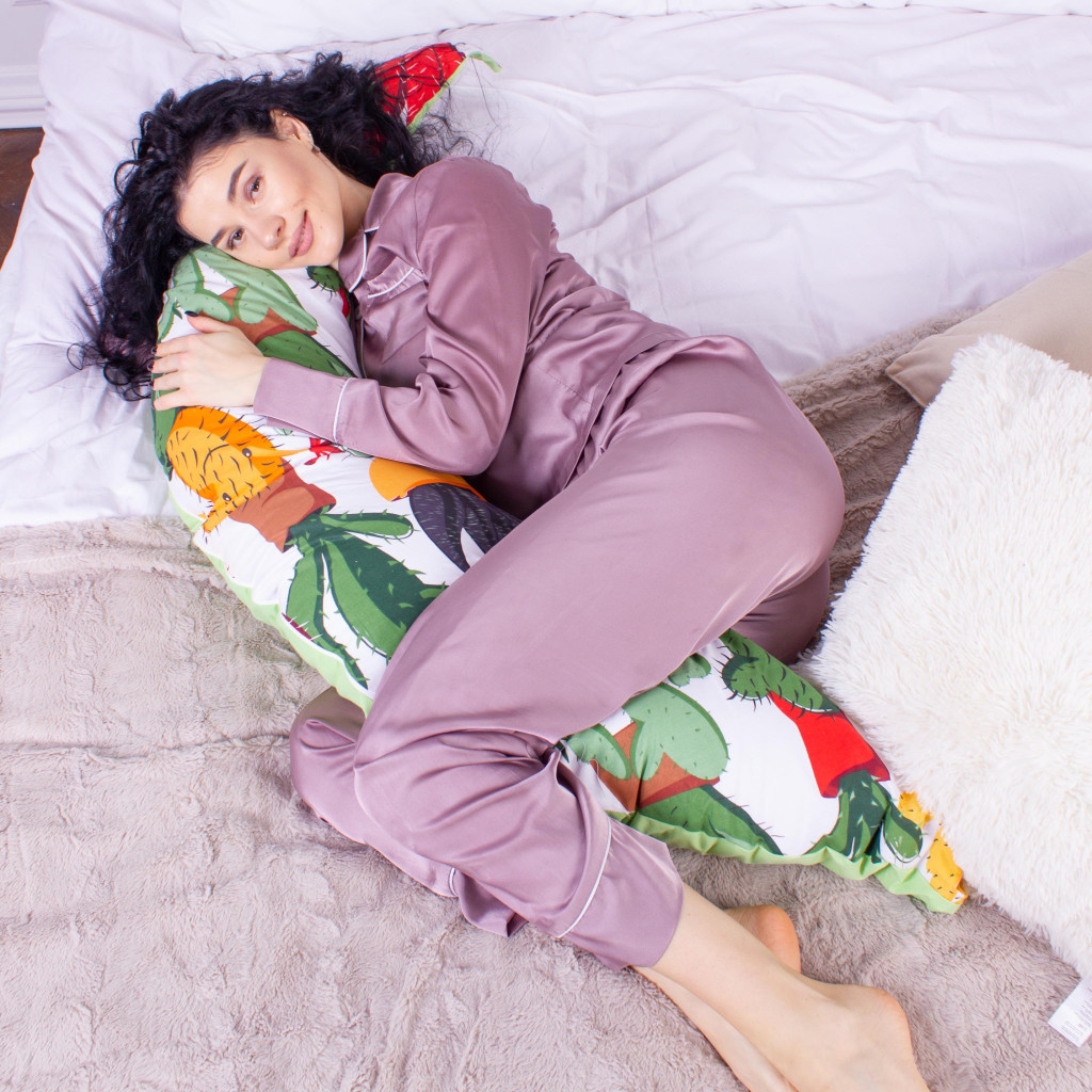 Подушка MirSon для вагітних та годування №8312 Print Line 17-0002 Cecilio Бязь 30х170х20 см (2200006200376) - зображення 5