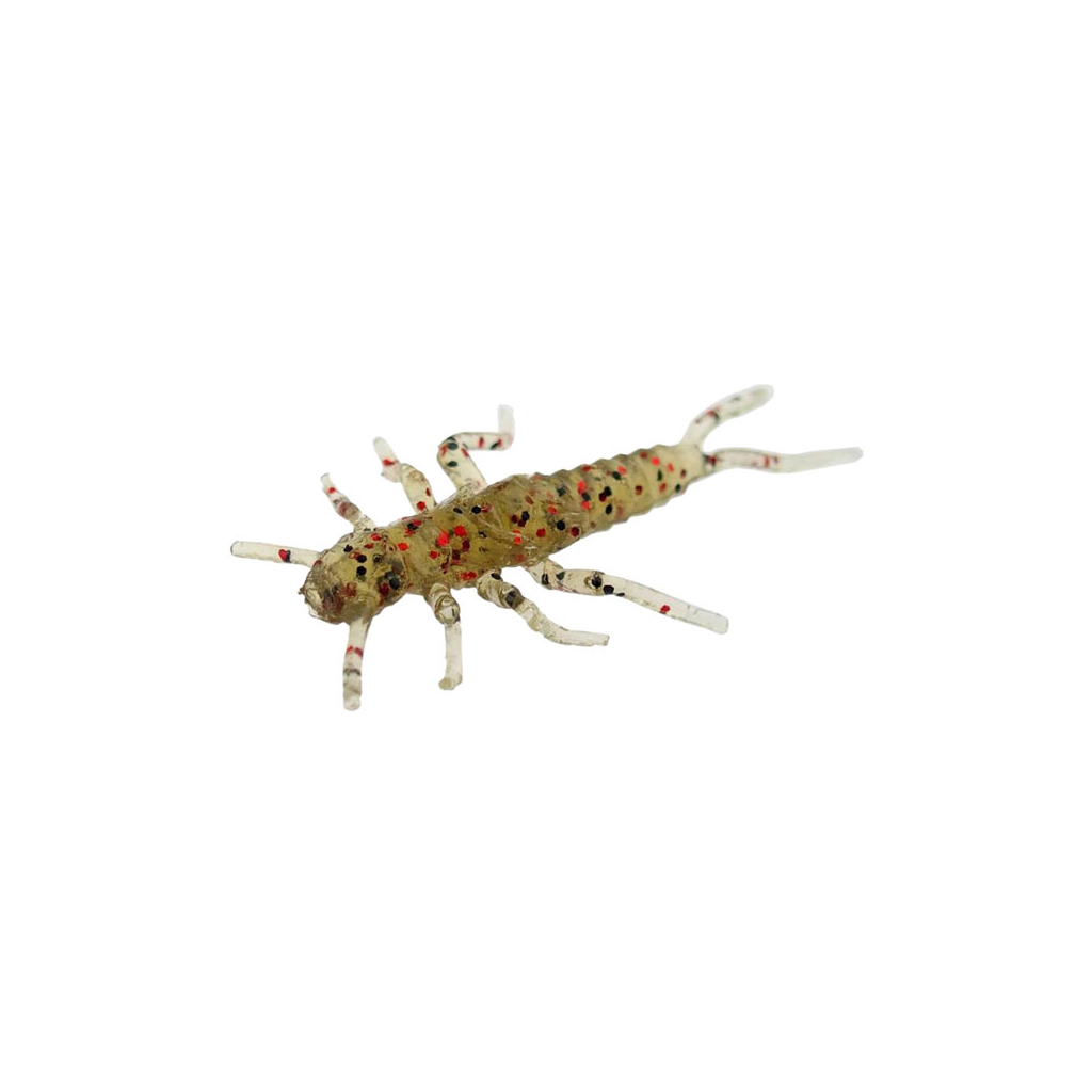 Силікон рибальський FishUP Stonefly 0.75" 045 - Green Pumpkin/Red&Black (12шт/уп) (1864.02.18) - зображення 1