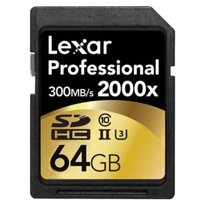 Карта пам'яті Lexar 64GB SDXC class 10 UHS-II U3 (LSD64GCRBEU2000R) - зображення 2