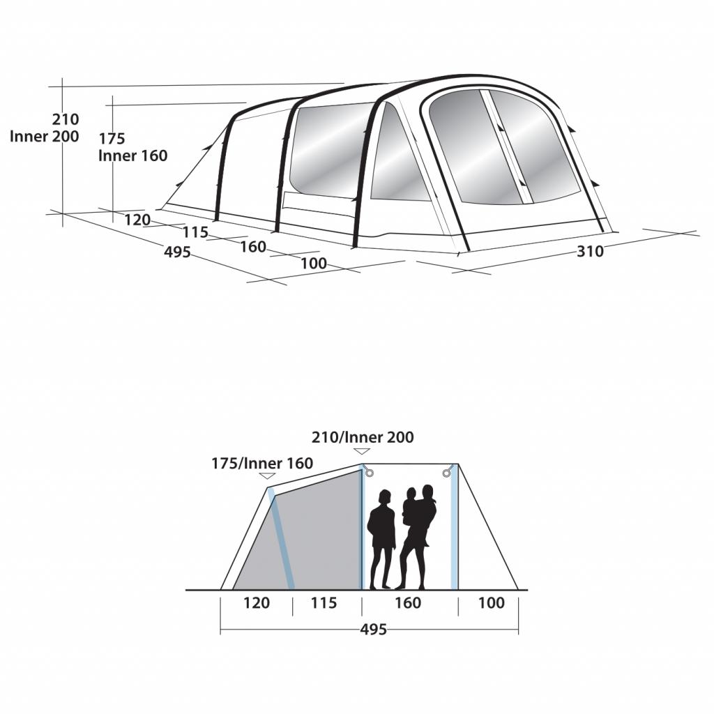 Намет Outwell Rosedale 5PA Blue (928273) - зображення 8