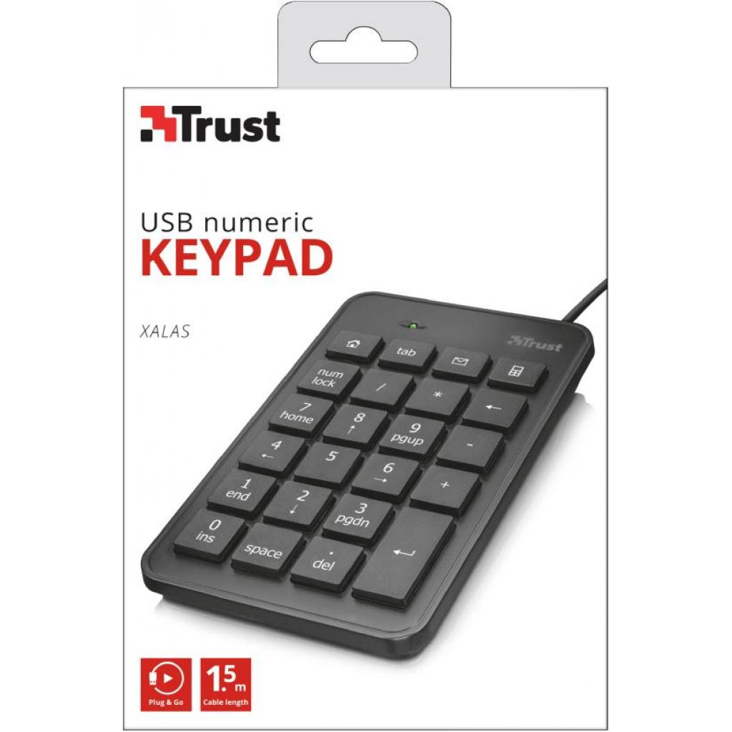 Клавіатура Trust Xalas USb numeric keypad (22221) - зображення 4